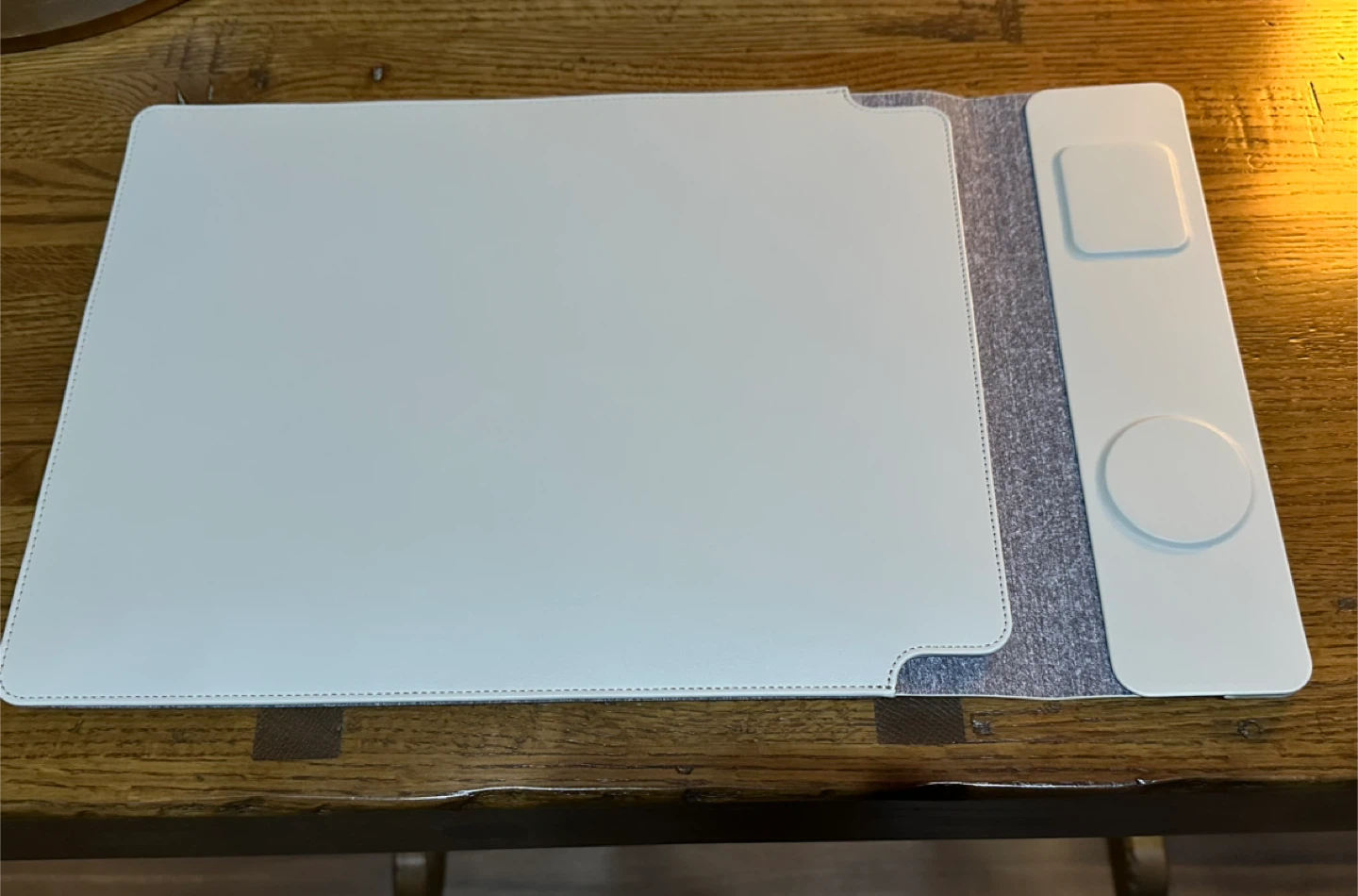 Journey Laptop sleeve/ Desk Mat with built in charger - Gray