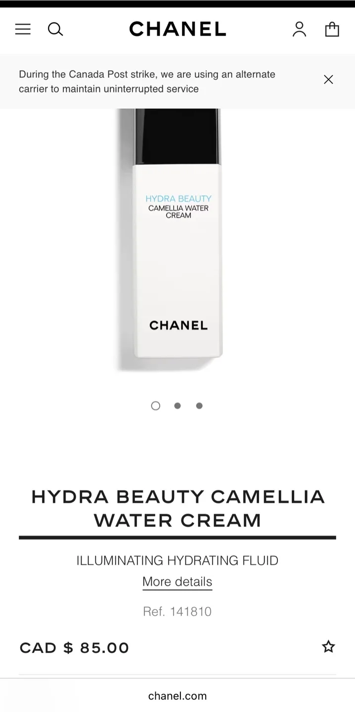 Chanel Hydra Beauty Camellia Water Cream image indicator(4)