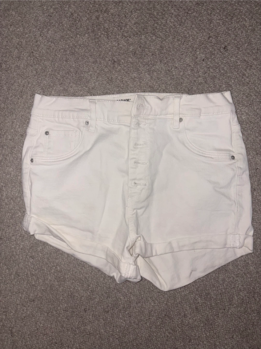 Garage White Denim Shorts - Size 9