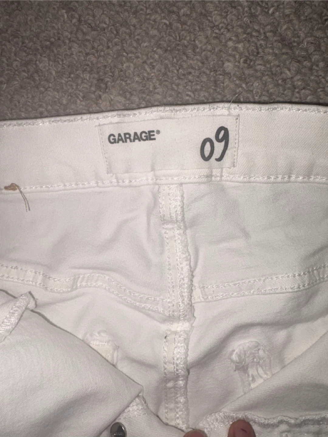 Garage White Denim Shorts - Size 9 - photo 3