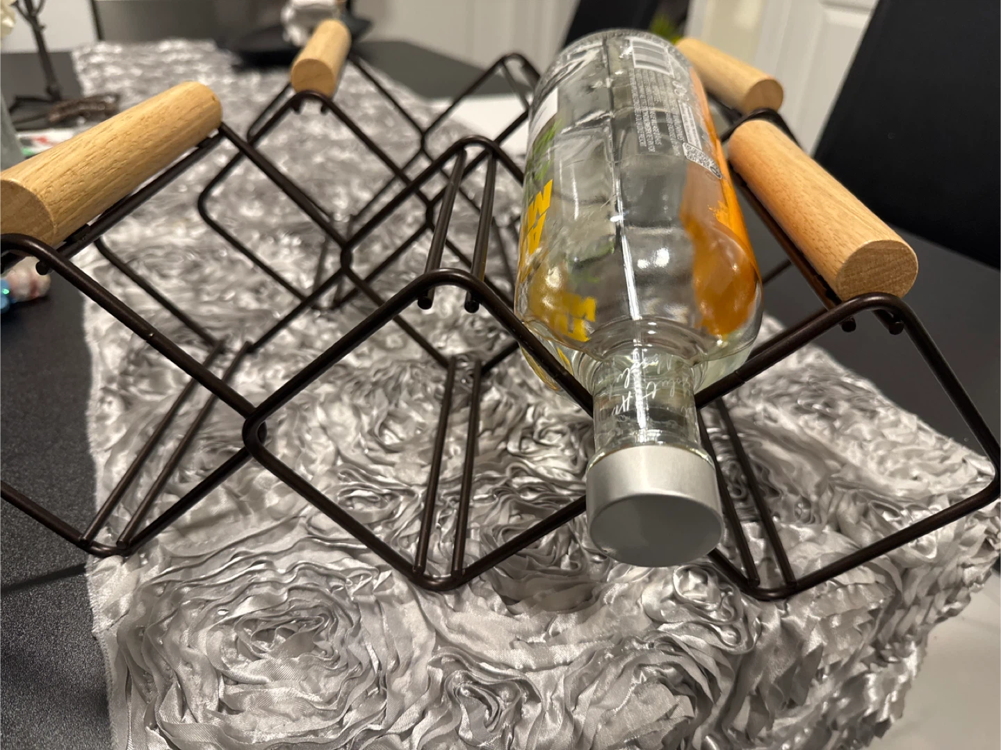 Metal & Wood Wine Rack - photo 4