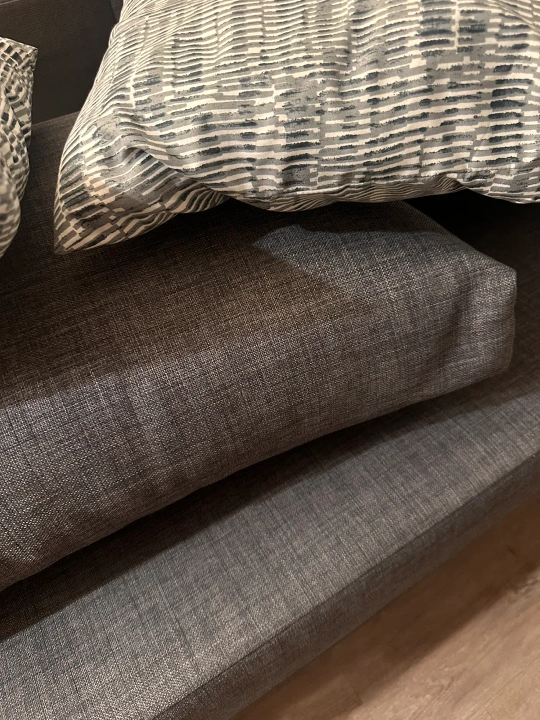 IKEA Grey Sofa Bed with Pillows/Cushions image indicator(4)