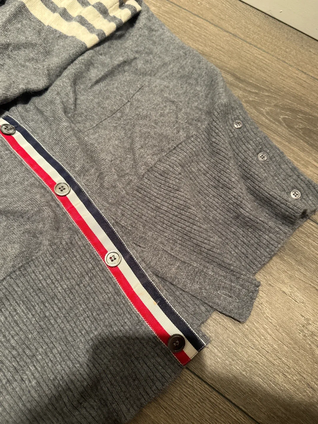 Thom Browne Grey Cardigan image indicator(2)