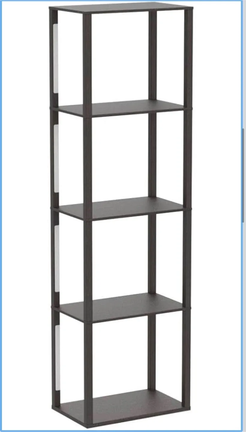 Black Bookshelf with 4 Shelves