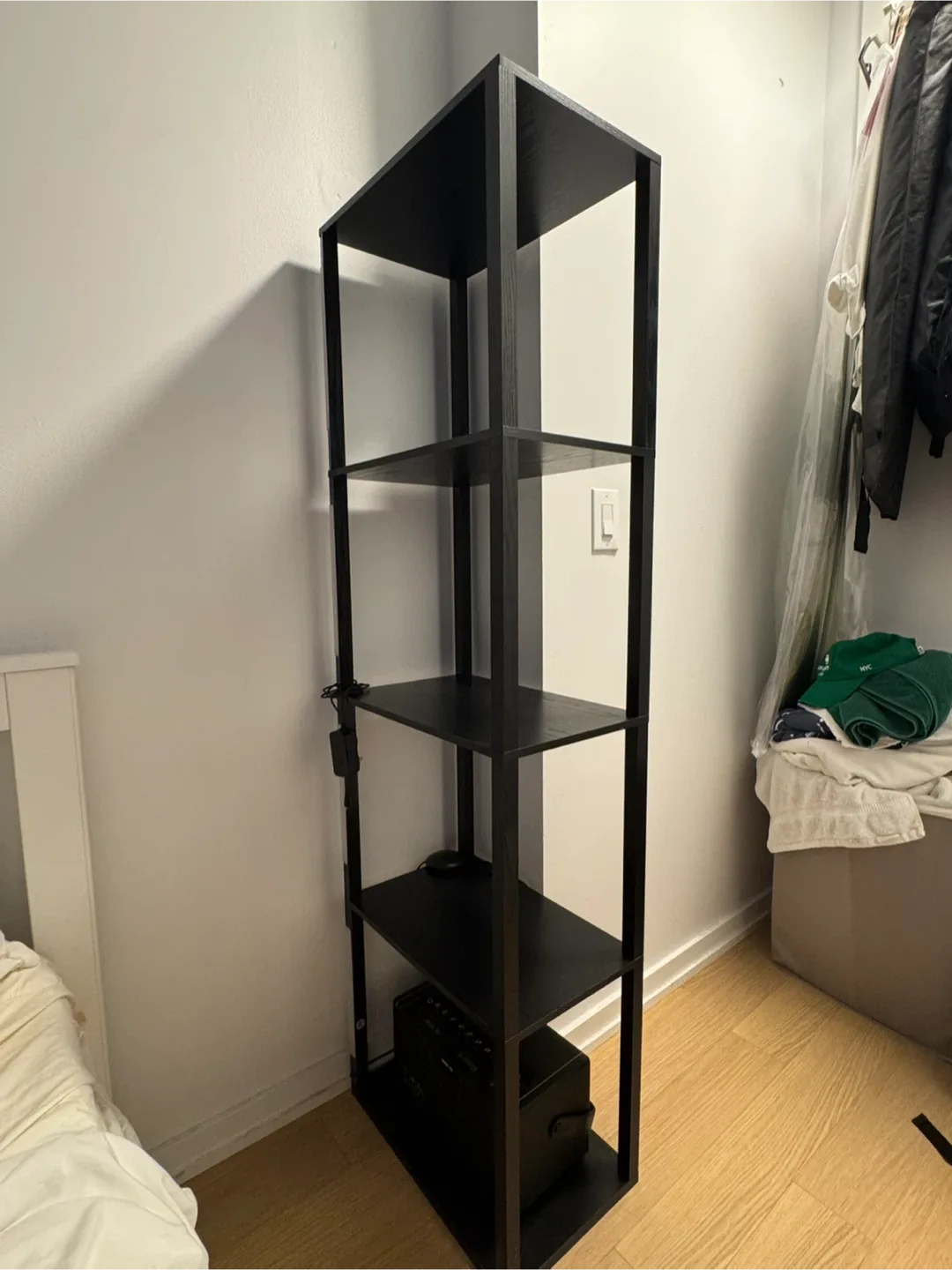 Black Bookshelf with 4 Shelves image indicator(4)