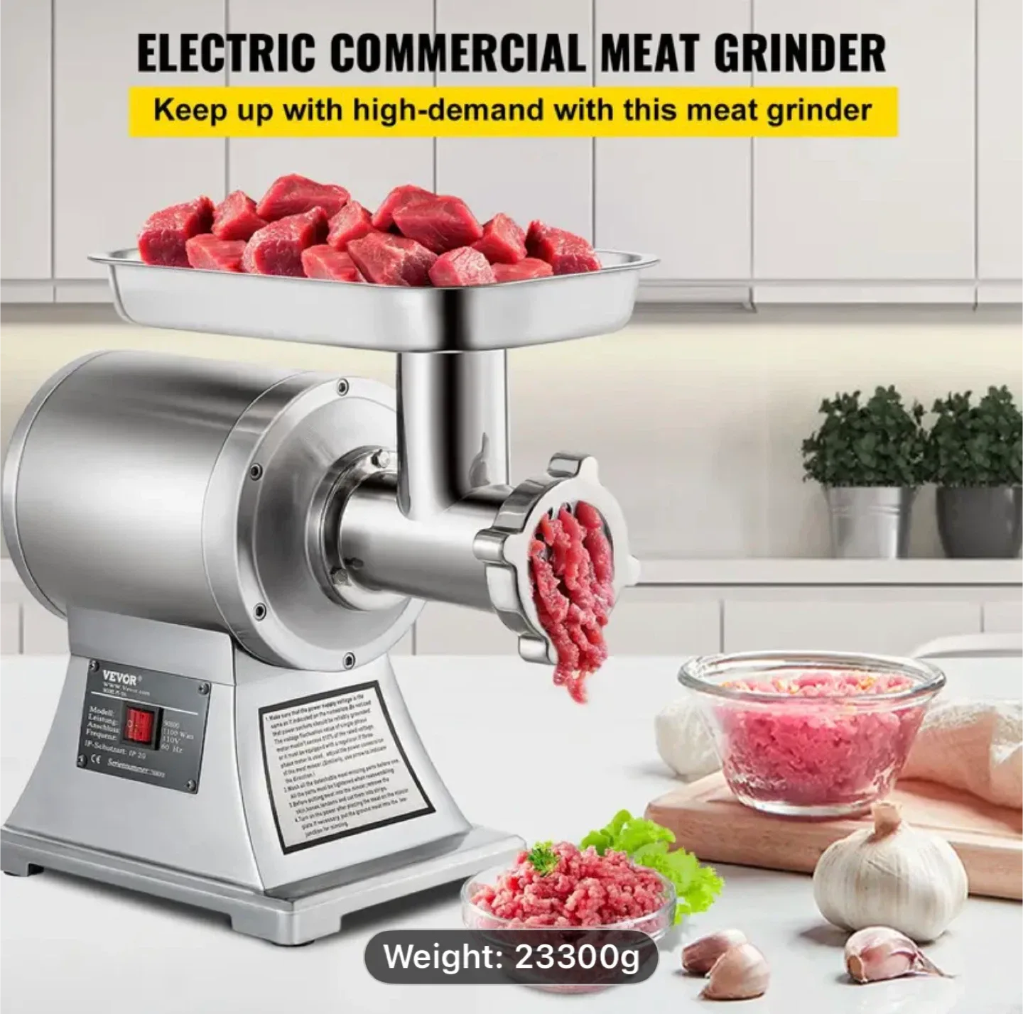 VEVOR Commercial Meat Grinder image indicator(3)