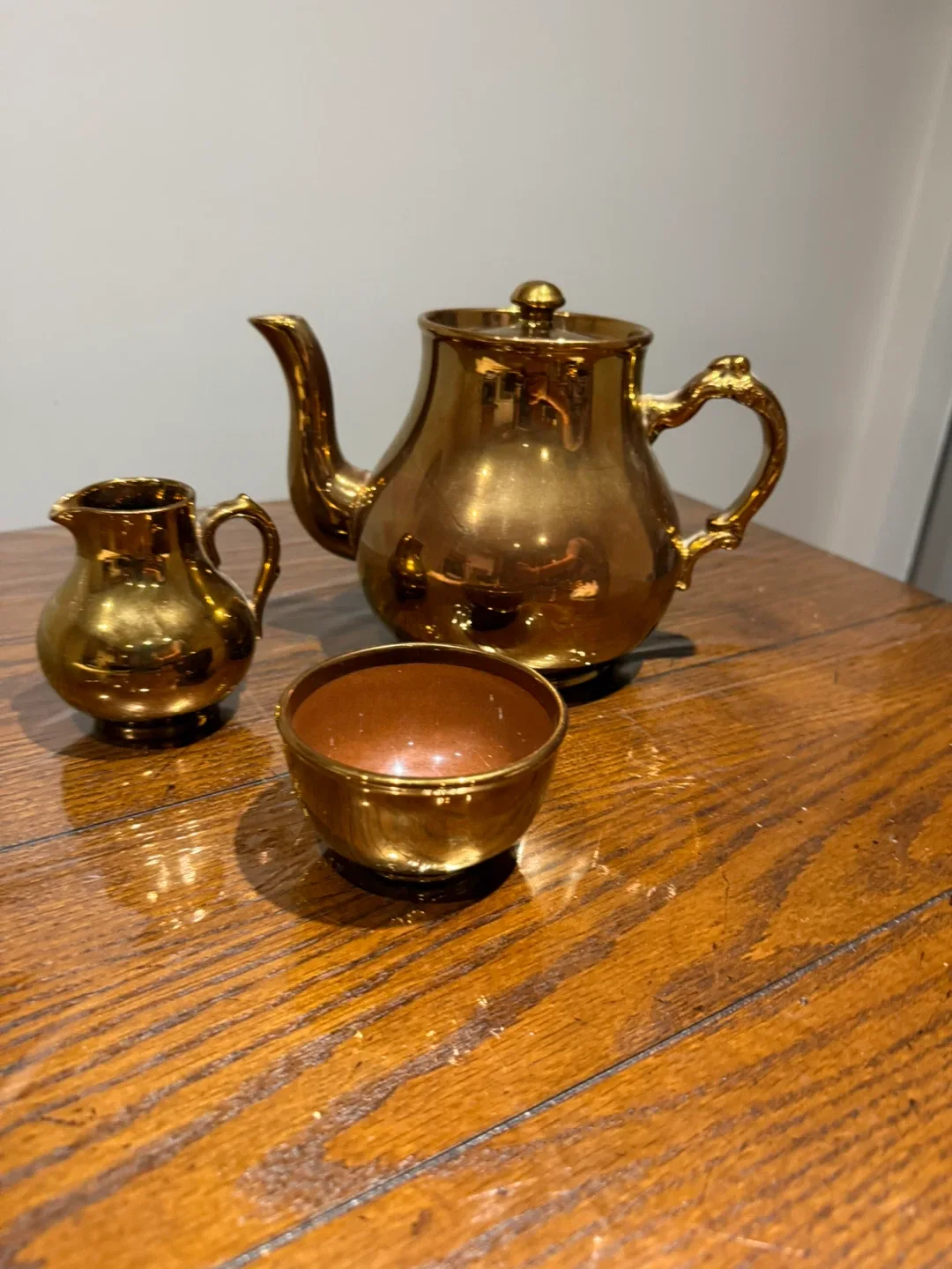 Vintage Gold Teapot Set – Gibson & Sons, Made in England image indicator(2)