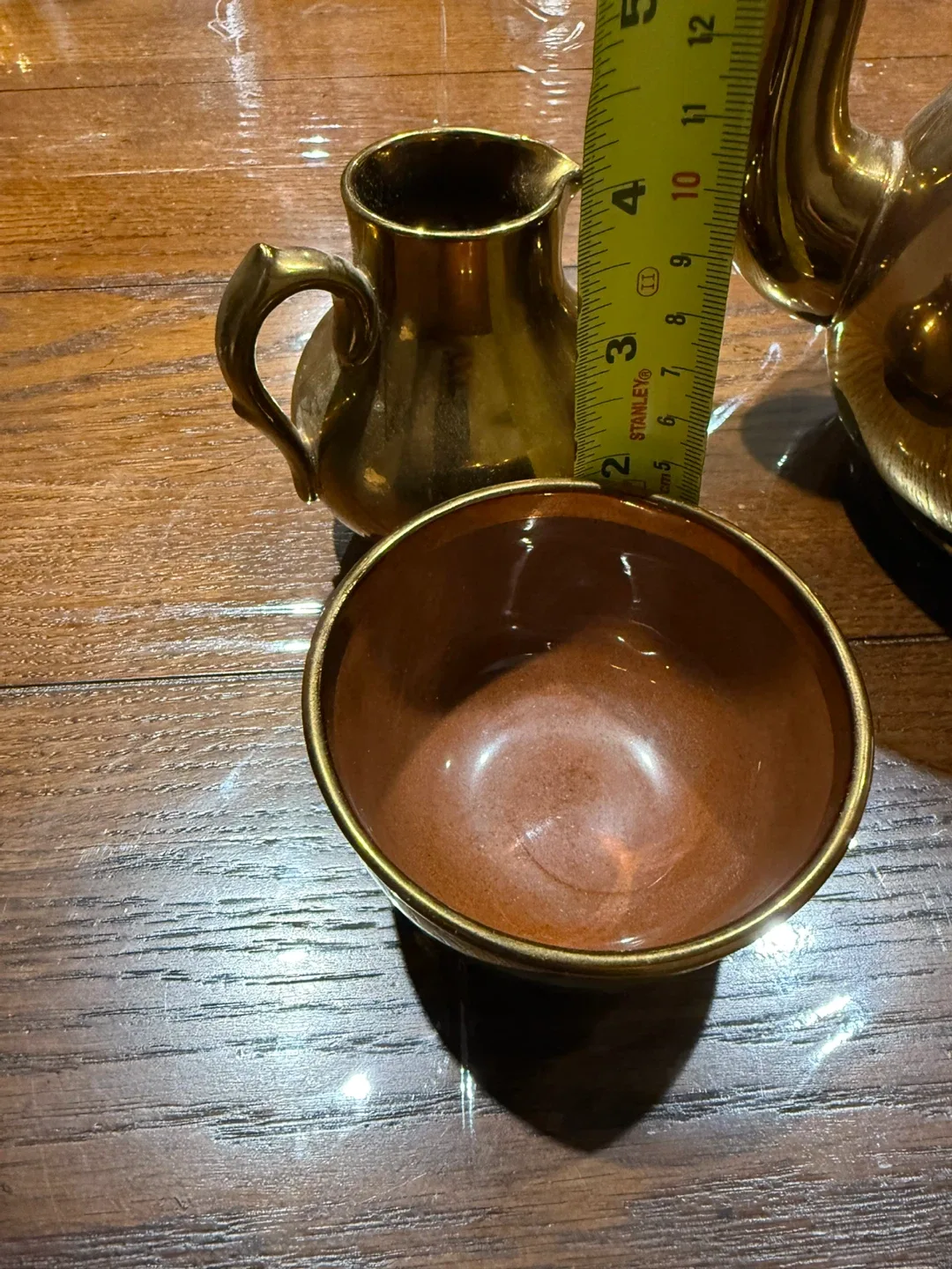 Vintage Gold Teapot Set – Gibson & Sons, Made in England image indicator(6)