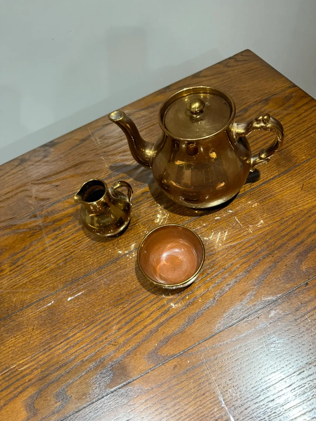 Vintage Gold Teapot Set – Gibson & Sons, Made in England image indicator(3)