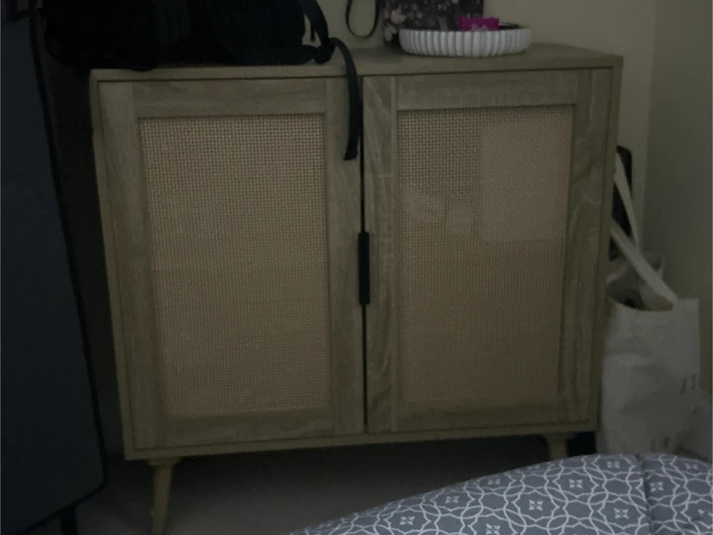 Cabinet with Rattan Doors