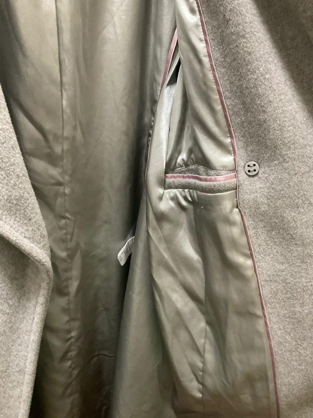 Calvin Klein Gray Wool Blend Belted Coat image indicator(3)