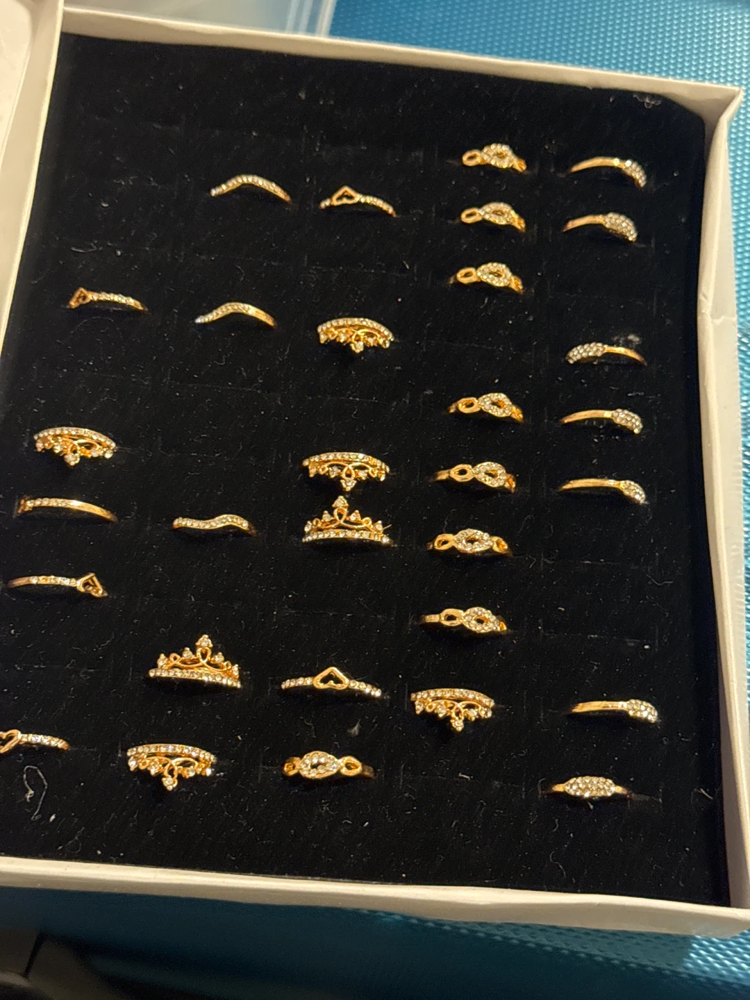 Gold Coloured Rings Set
