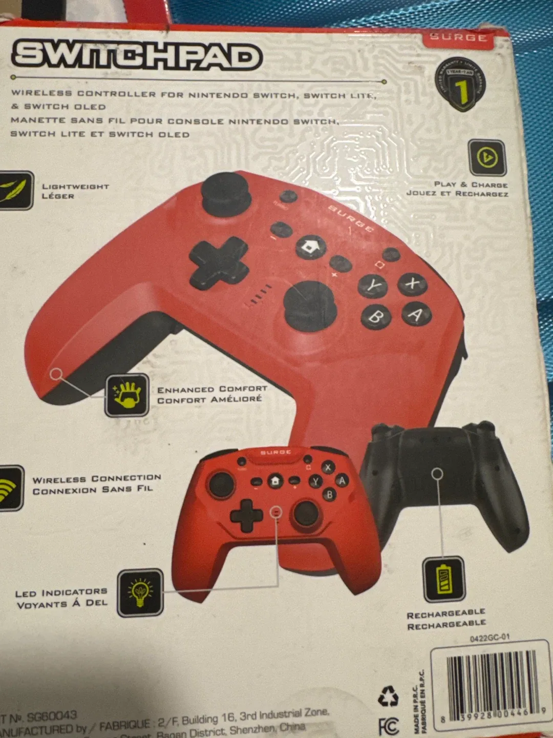 Surge Switchpad Wireless Controller - Red image indicator(2)
