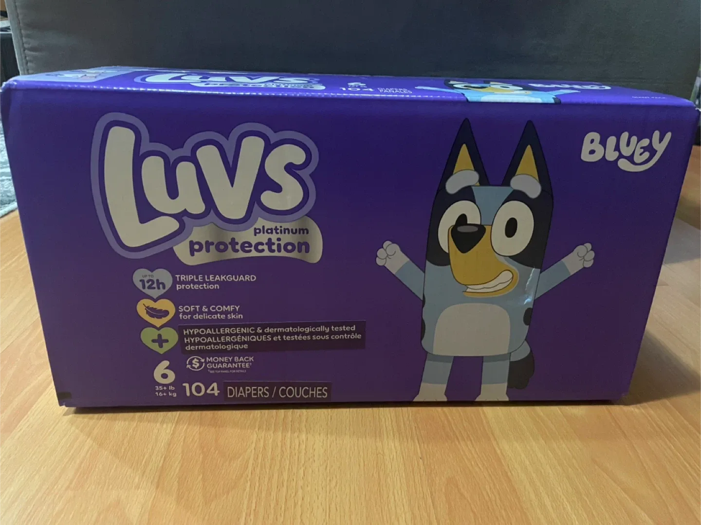 Luvs Platinum Protection Bluey Diapers - Size 6