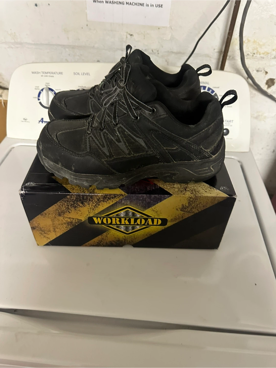 Workload X6 Black Work Boots - Size 8