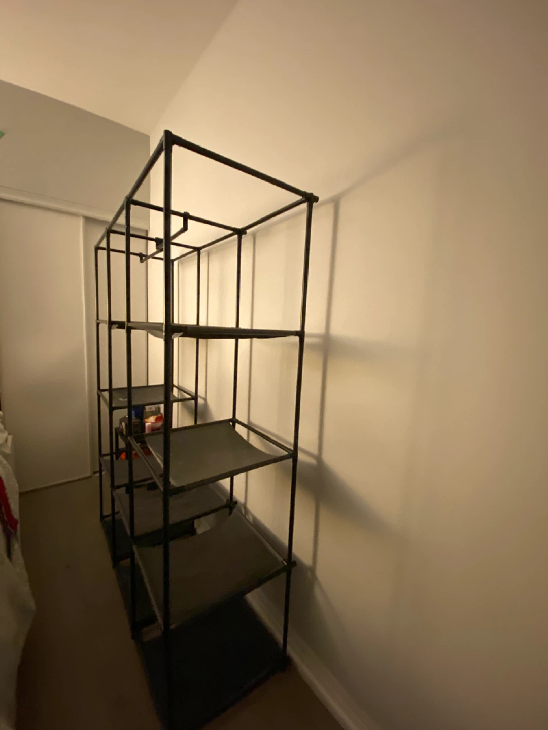 Black Metal Frame Shelf Unit - photo 5