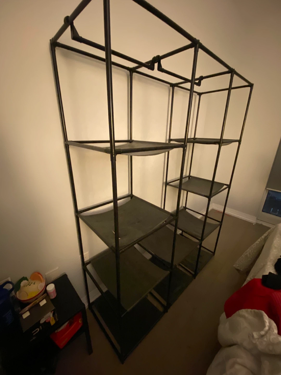 Black Metal Frame Shelf Unit - photo 2