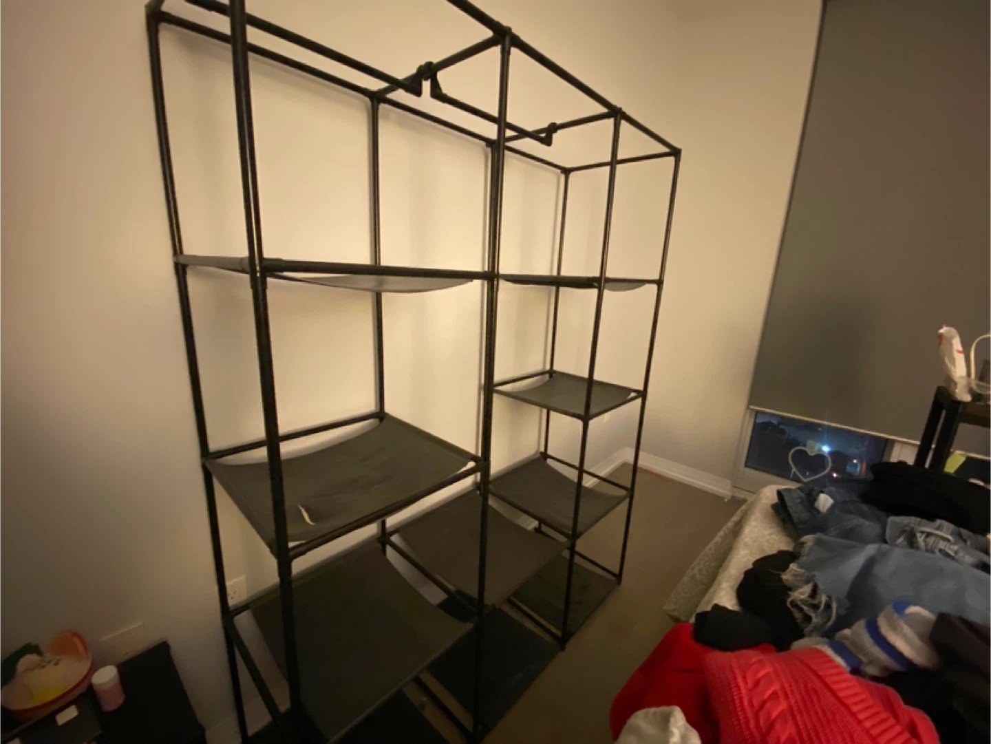 Black Metal Frame Shelf Unit - photo 4