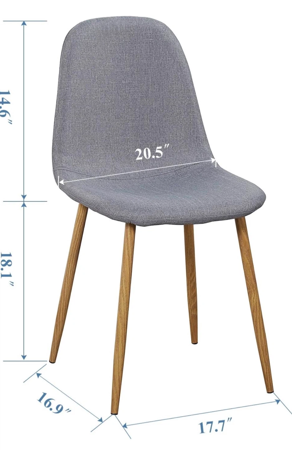 Set of 4 Gray Dining Chairs - photo 2