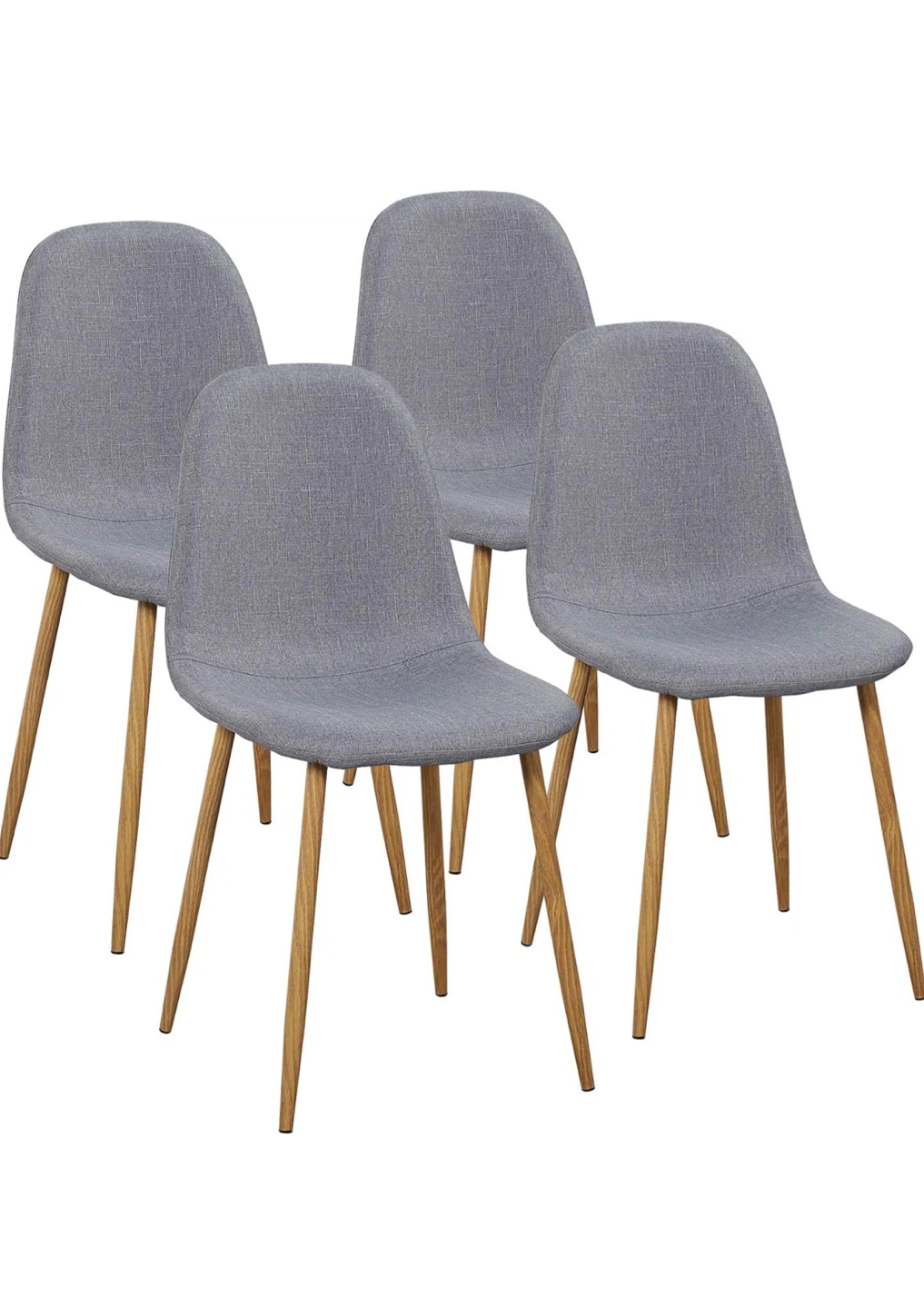 Set of 4 Gray Dining Chairs