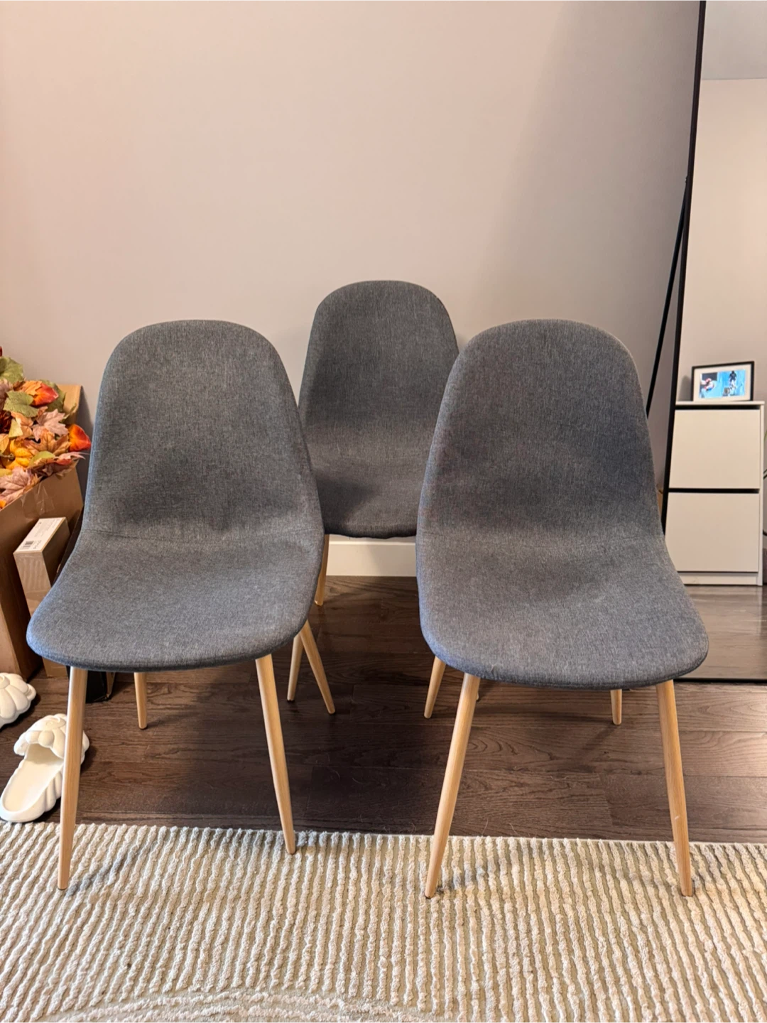 Set of 4 Gray Dining Chairs - photo 3