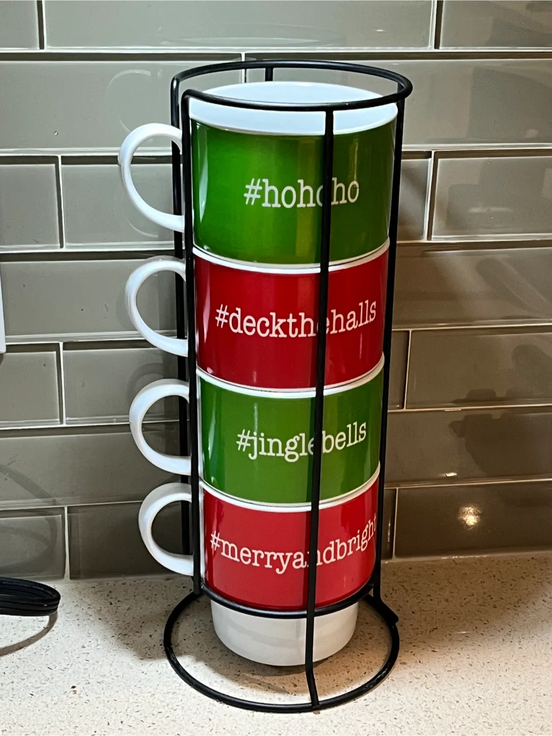 Christmas Mugs Set of 4 with Stand image indicator(4)