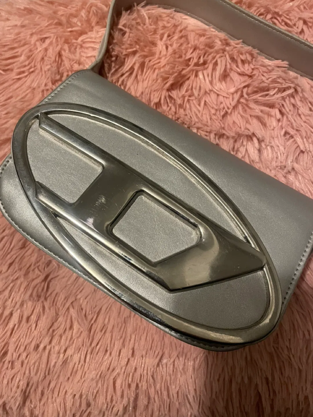 Diesel Silver Shoulder Bag