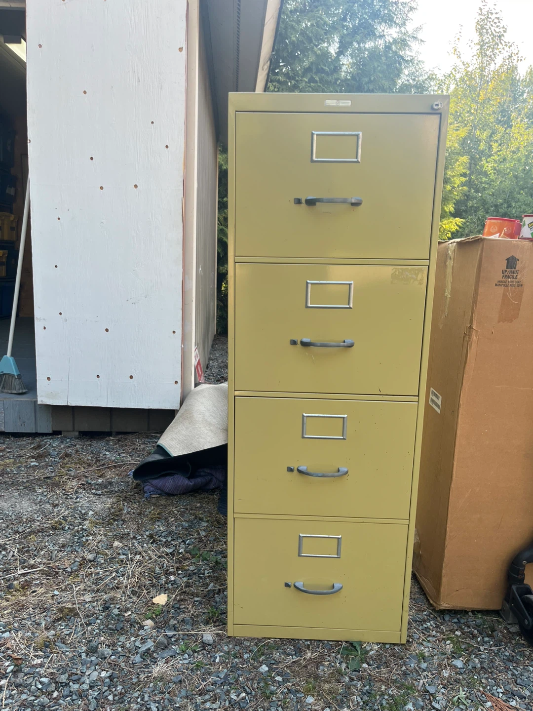 Yellow 4-Drawer Filing Cabinet - photo 2