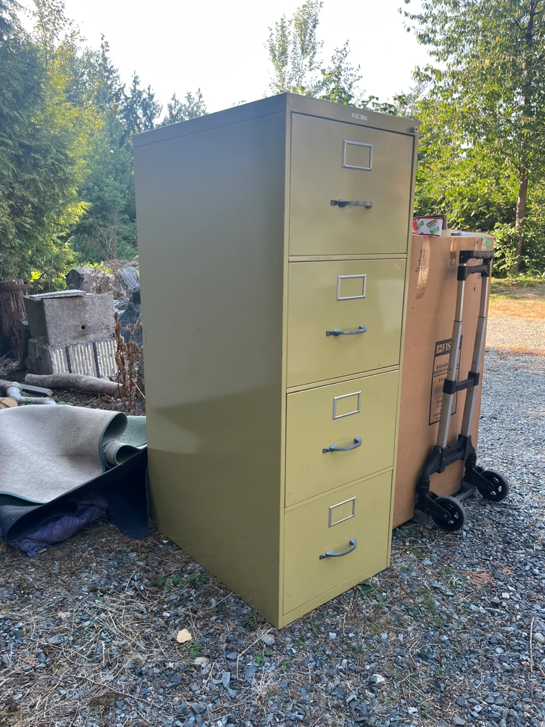 Yellow 4-Drawer Filing Cabinet