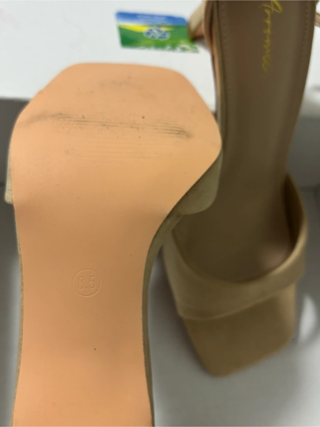 Beige Ankle Strap Heels - Size 8.5 - photo 3