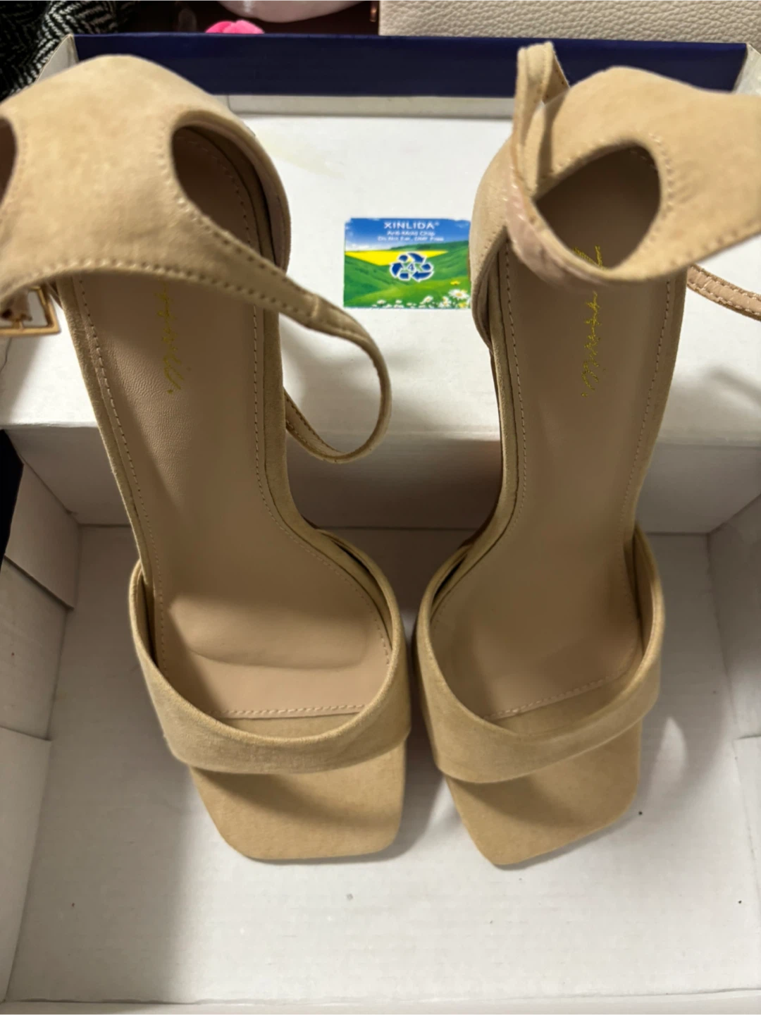 Beige Ankle Strap Heels - Size 8.5 - photo 2