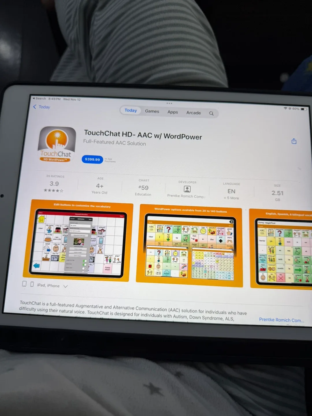 TouchChat HD - AAC w/ WordPower App for iPad image indicator(2)