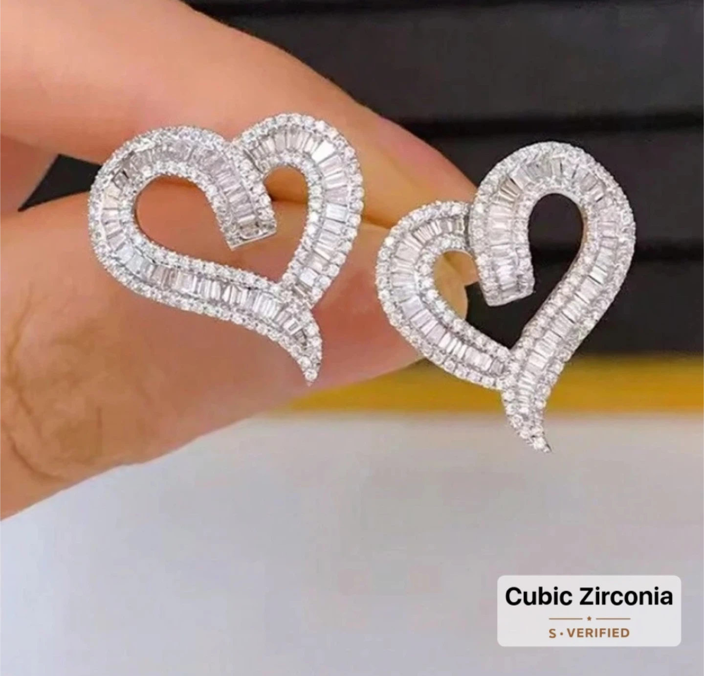 Heart Necklace & Earrings Set - Cubic Zirconia - photo 4