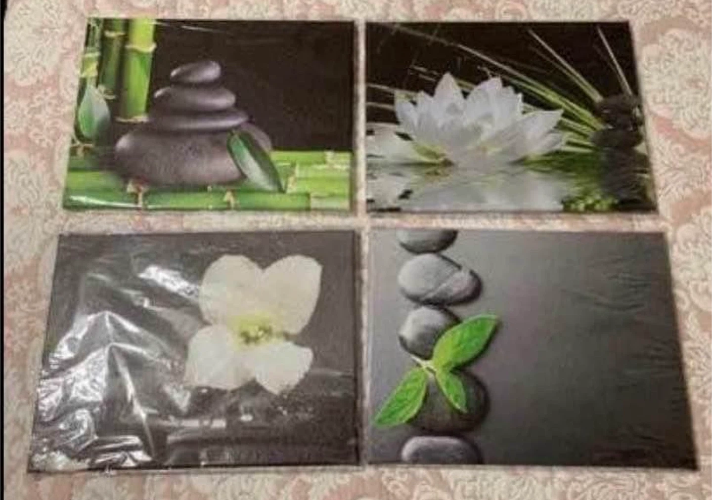 Set of 4 Spa Theme Wall Art