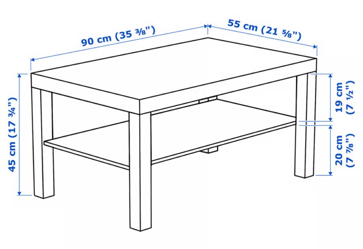 IKEA Lack Coffee Table - Black Brown