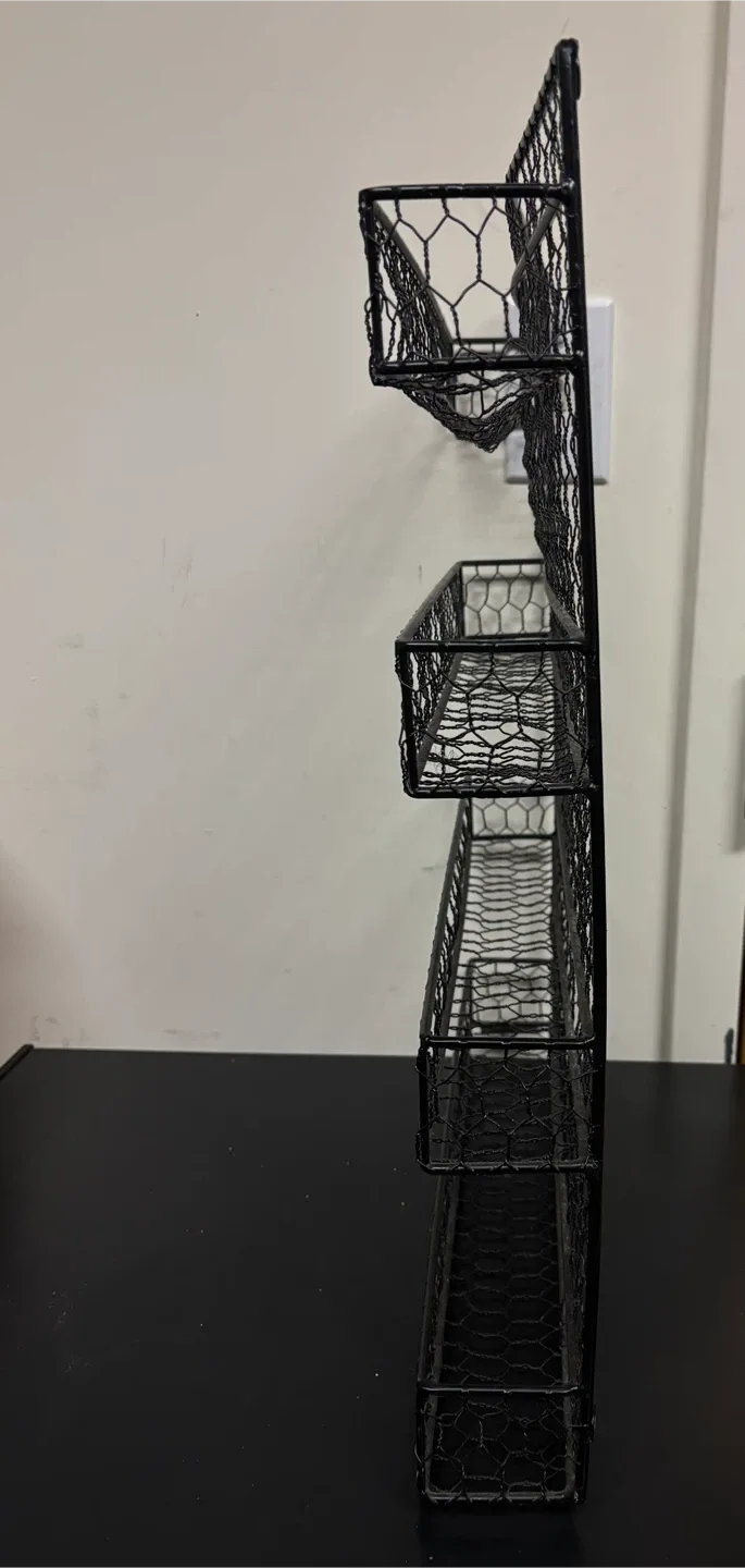 Black Metal Wire Spice Rack Rack image indicator(2)
