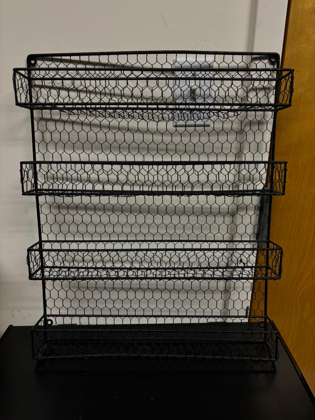 Black Metal Wire Spice Rack Rack
