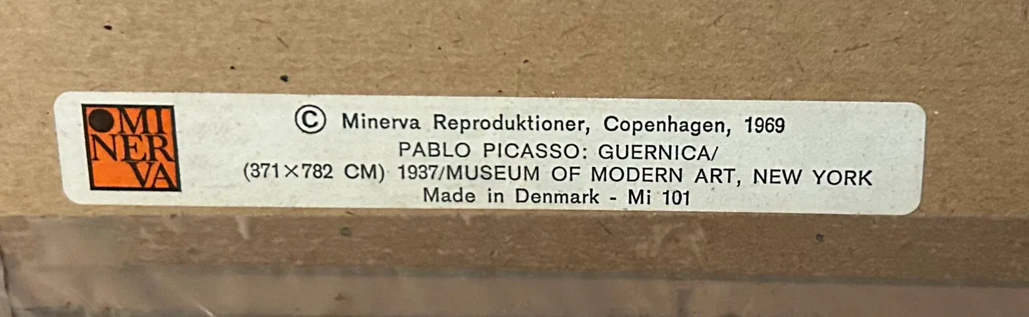 PABLO PICASSO: GUERNICA, Minerva Reproduktioner , Copenhagen image indicator(2)