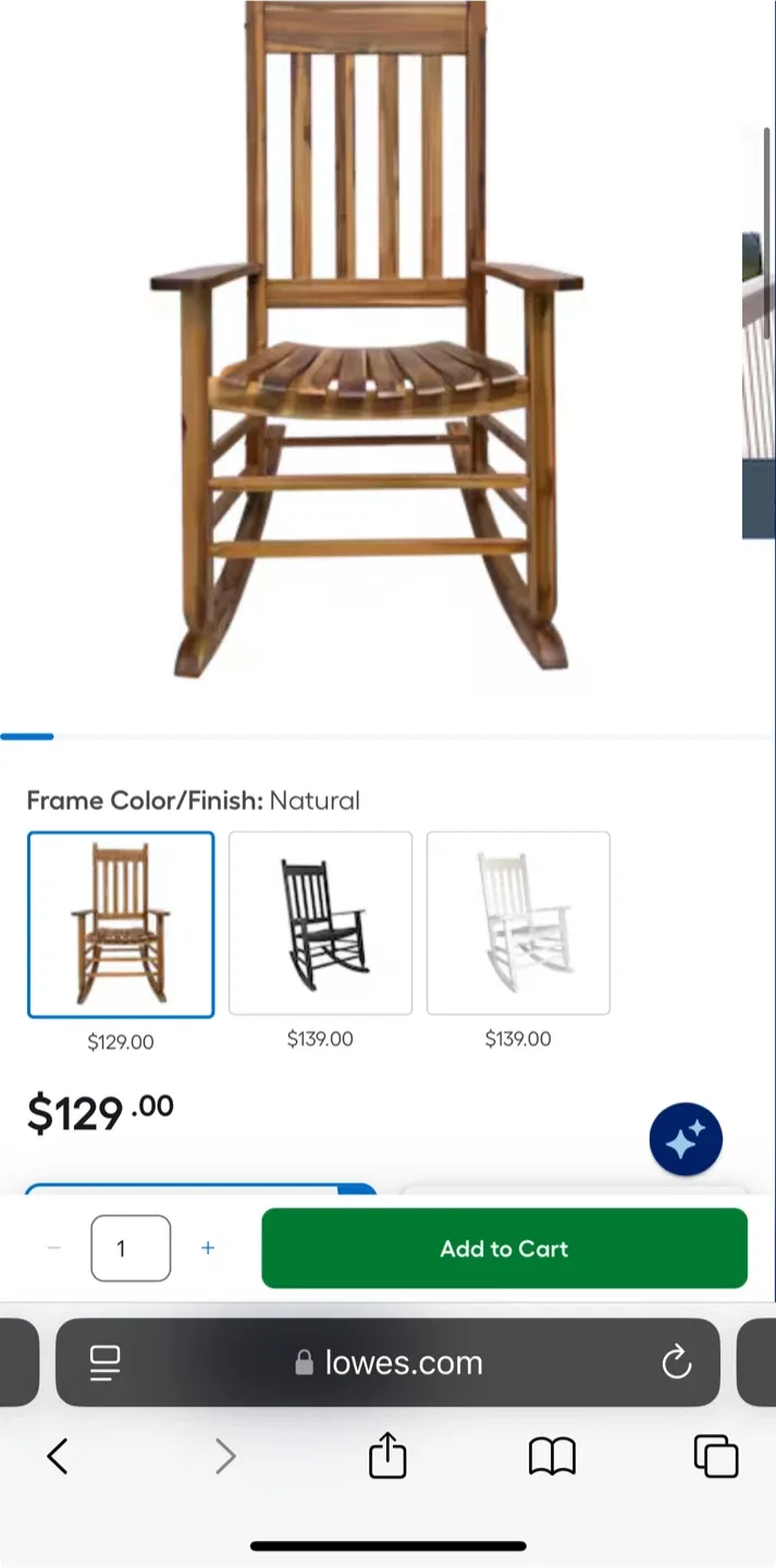Natural Wood Rocking Chair image indicator(4)