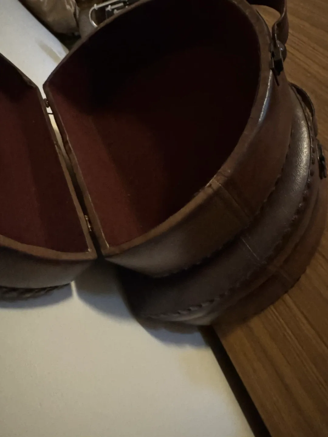 Decorative Brown Faux Leather Storage Trunk Set image indicator(6)