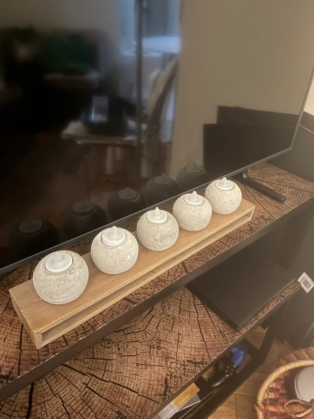 Decorative Stone Candle Holder