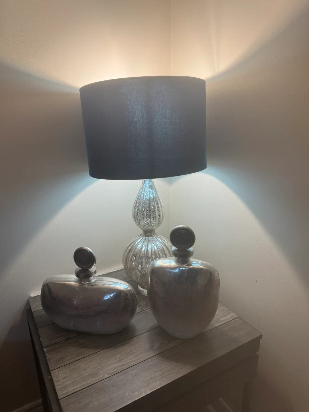 Decorative Silver Decanters and Lamp image indicator(3)