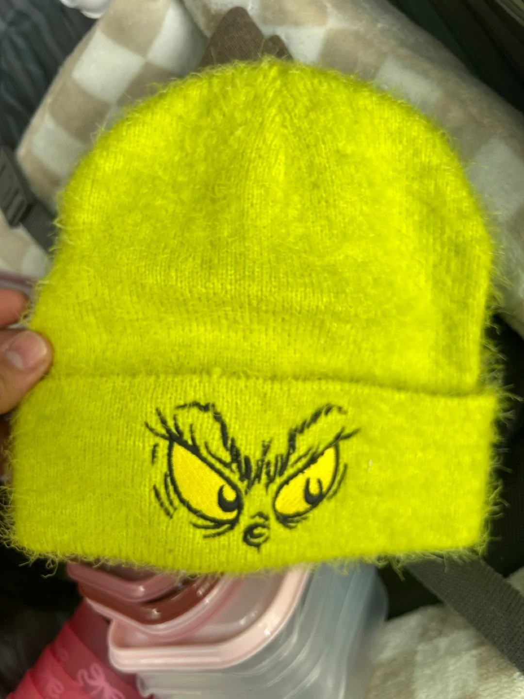 Grinch Knit Beanie - Bright Green