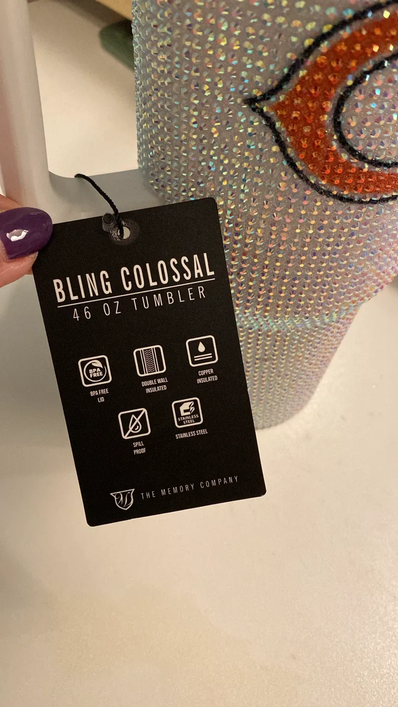 Bling Colossal 46 oz Chicago Bears Tumbler image indicator(3)