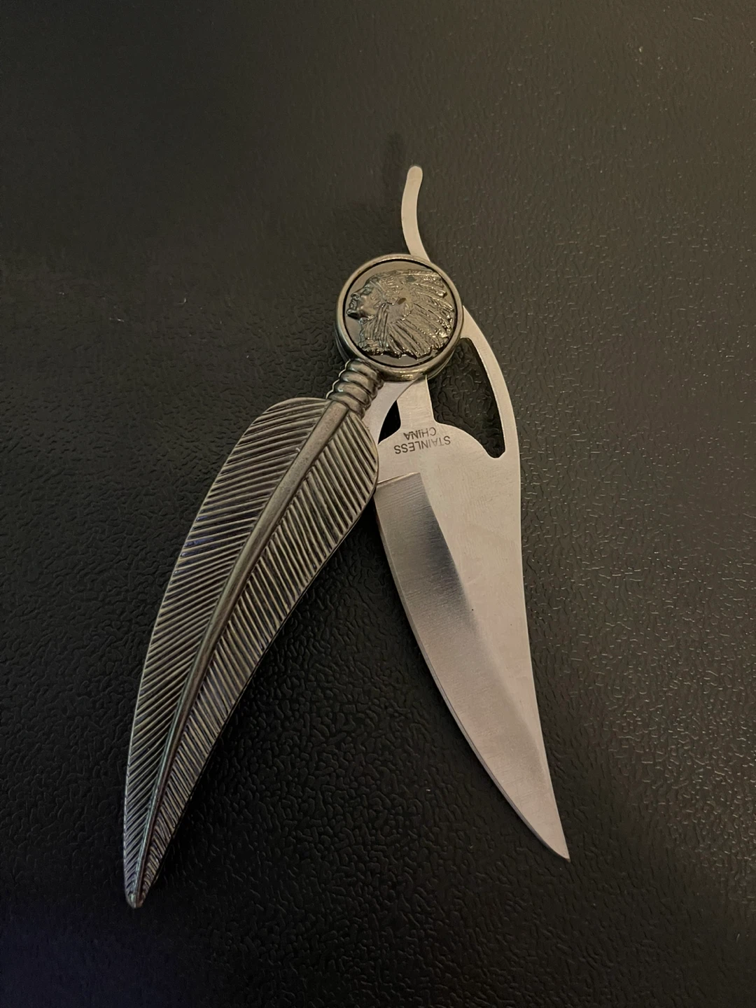 Chief’s Feather Decorative Folding Knife & Lighter Set - photo 5