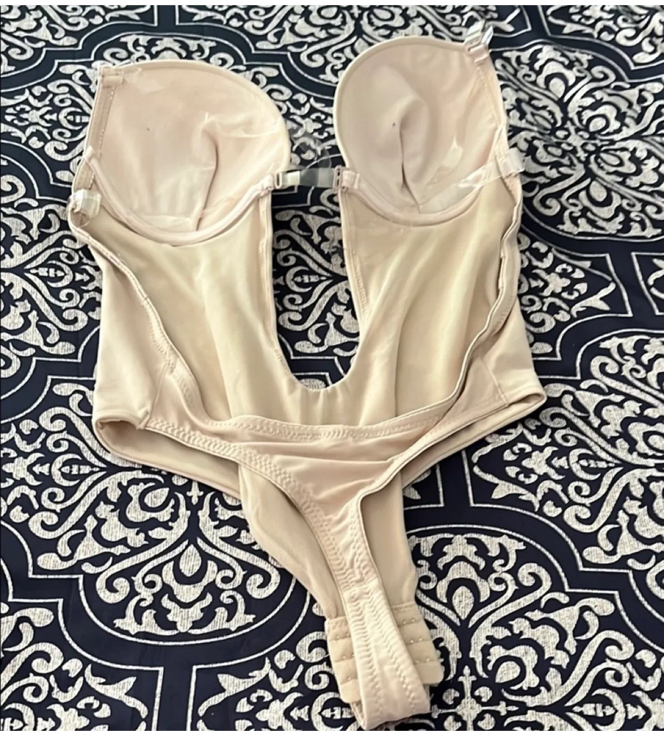 Strapless Plunge Bodysuit - Nude size 32 image indicator(4)