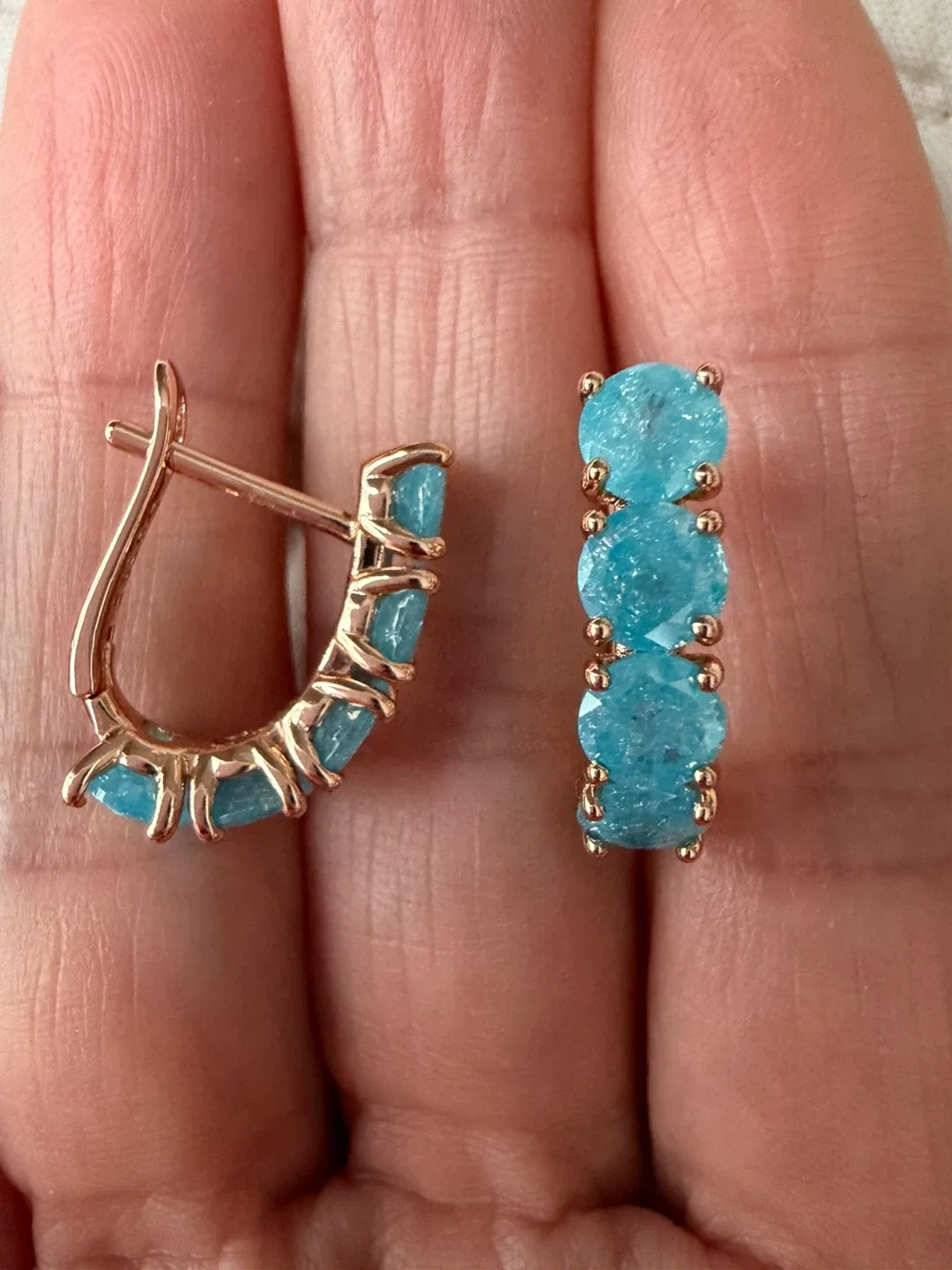 14k aquamarine earrings