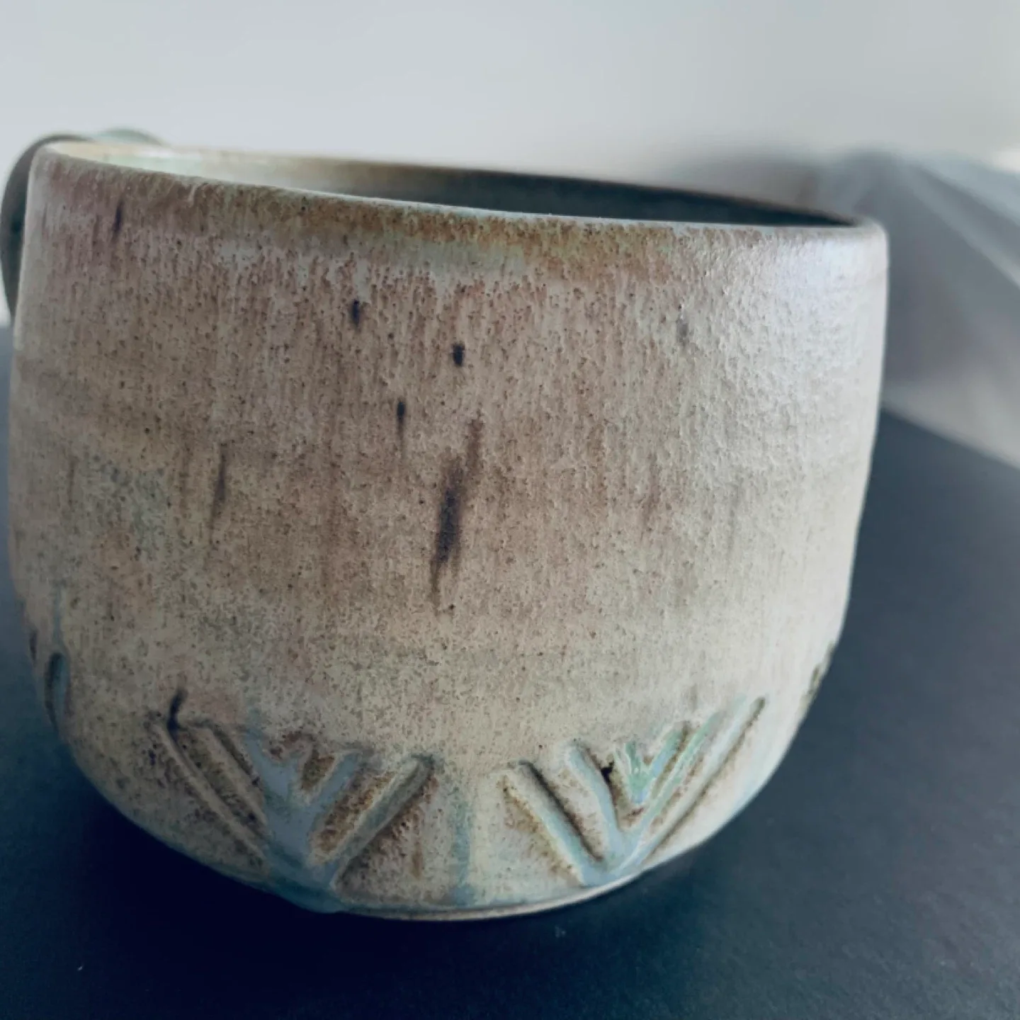 Signature Glazed Stone Mug Timeless Art image indicator(6)