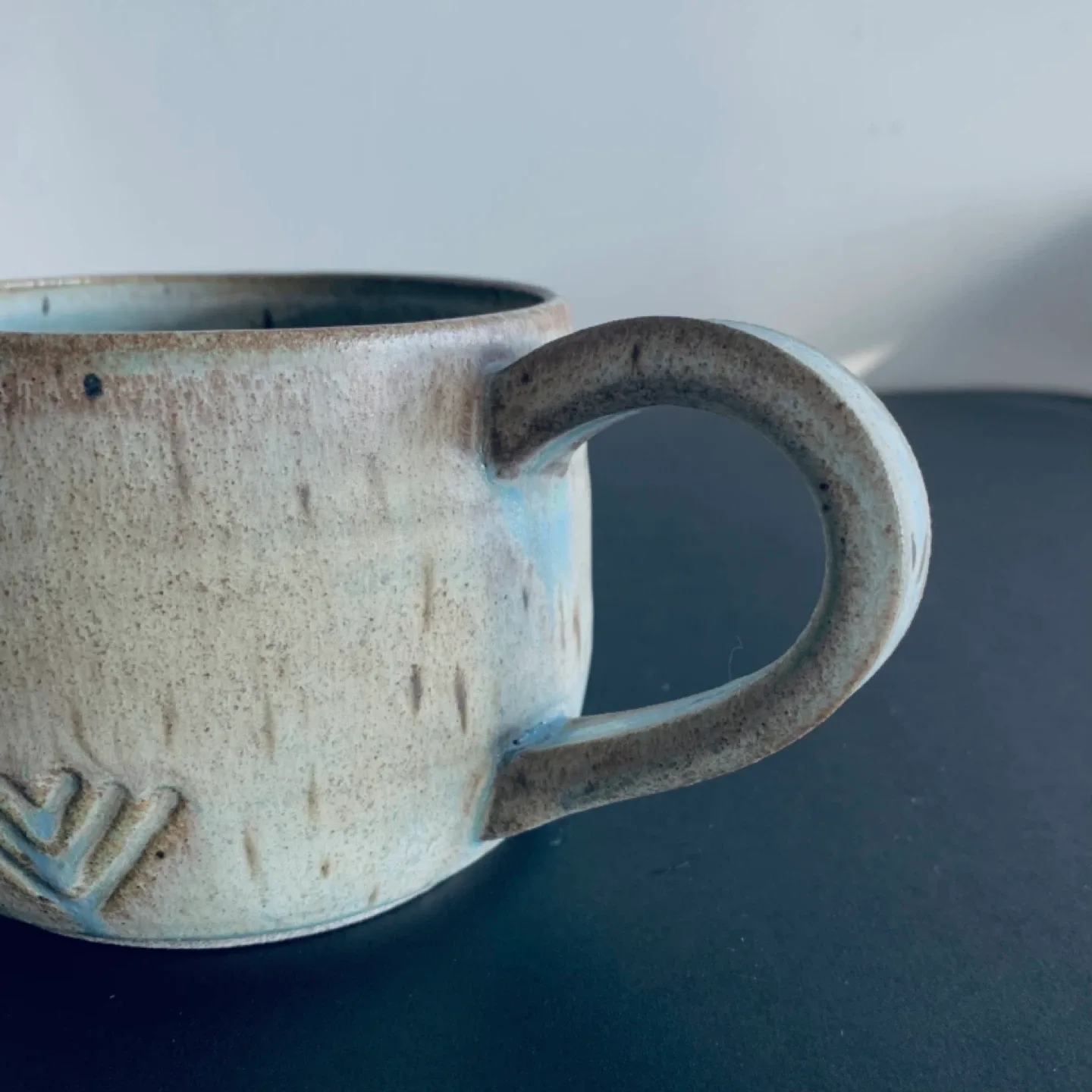 Signature Glazed Stone Mug Timeless Art image indicator(3)