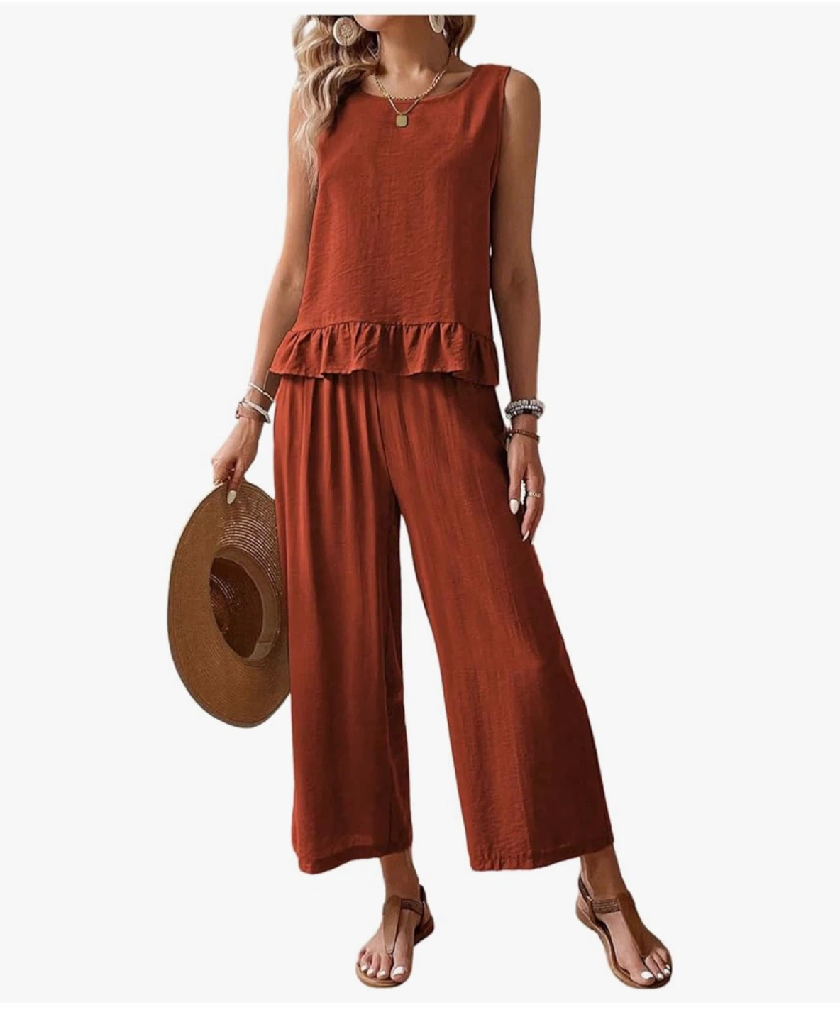 Rust Colored Two-Piece Outfit